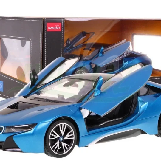 Bmw I8 Plavi Rastar Model 1:14 Automobil Na Daljinsko Upravljanje + 2,4 Ghz Daljinski, Plava 1