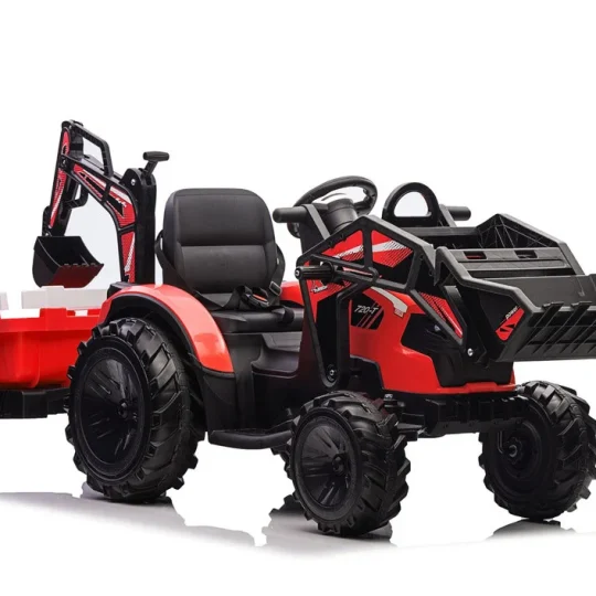 Bager Na Baterije S Prikolicom Sx2068 Crveni Auto Na Akumulator 1