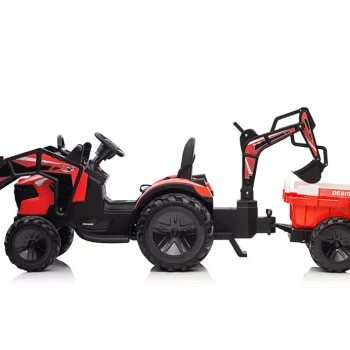Bager Na Baterije S Prikolicom Sx2068 Crveni Auto Na Akumulator 4