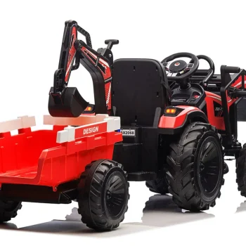Bager Na Baterije S Prikolicom Sx2068 Crveni Auto Na Akumulator 6