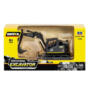 Bager Na Kotačima S Buldožerom Metal Huina Crna 1:50 (22766) 3