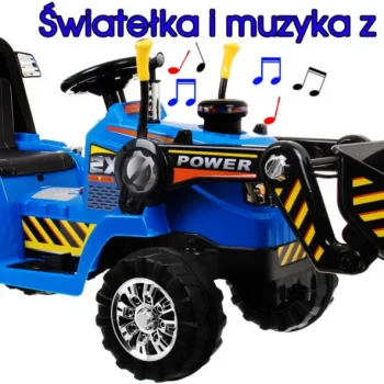 Bager Traktor Na Akumulator Plavi 11