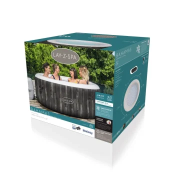 Bahamas Lay Z Spa Bestway Vrtna Hidromasažna Kada Za 4 Osobe + Pumpa + Poklopac + Filter 17