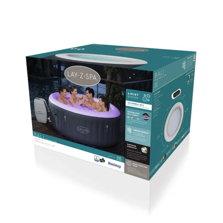 Bali Lay Z Spa Airjet Kućna Jacuzzi Bestway Za 4 Osobe + Led + Pribor 8