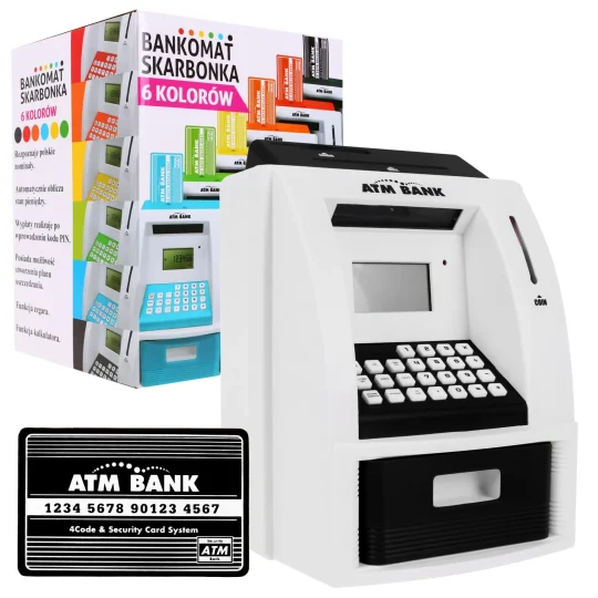 Bankomat Kasica Za Djecu 3+ Crni S Karticom I Pin Om 1