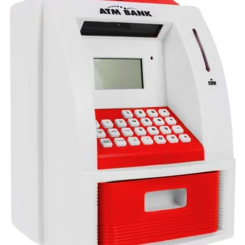 Bankomat Kasica Za Djecu 3+ Crveni S Karticom I Pin Om 2
