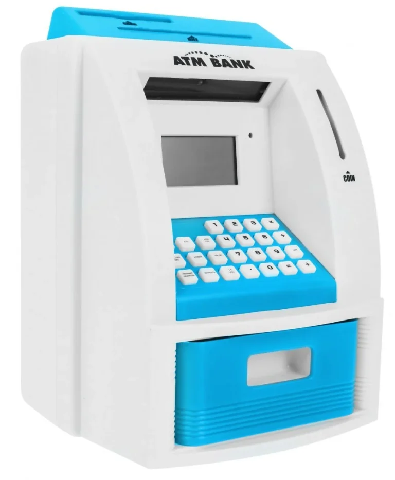 Bankomat Kasica Za Djecu 3+ Plavi S Karticom I Pin Om 2