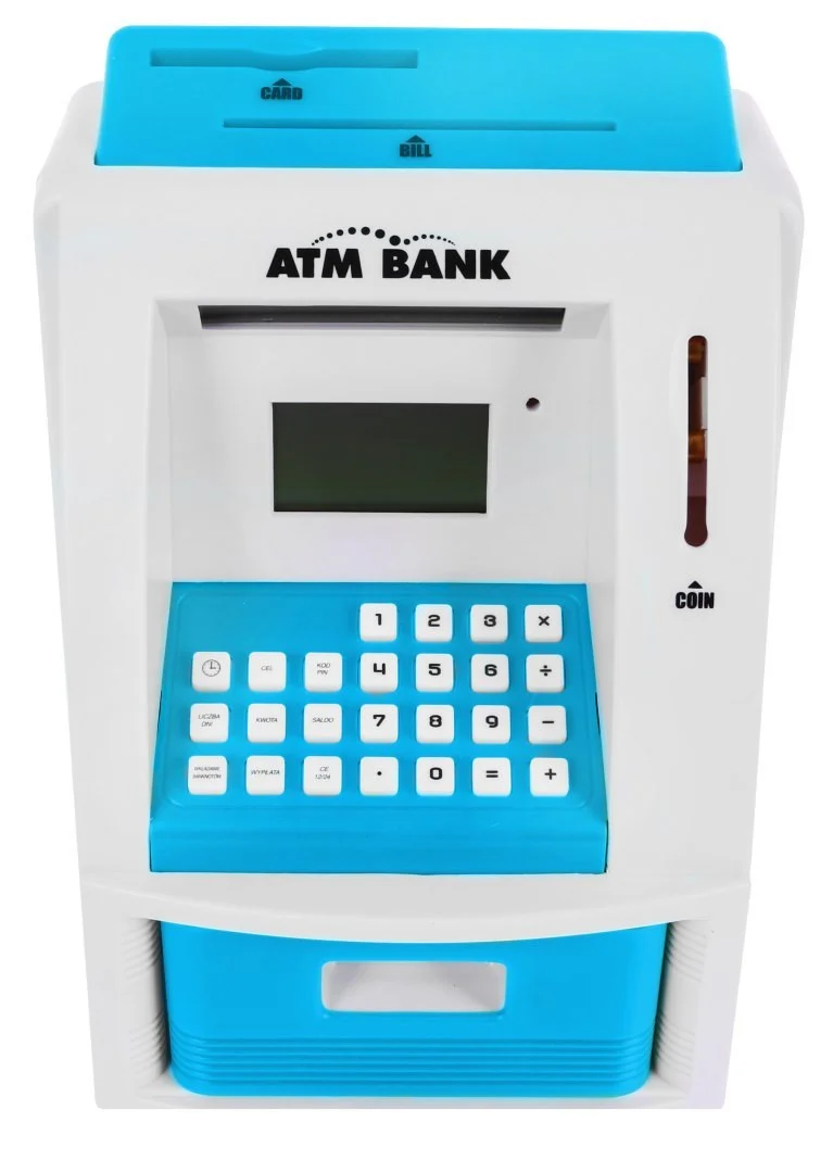 Bankomat Kasica Za Djecu 3+ Plavi S Karticom I Pin Om 3