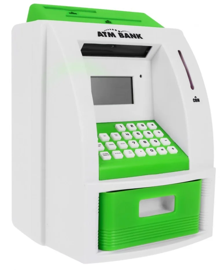 Bankomat Kasica Za Djecu 3+ Zeleni S Karticom I Pin Om 2