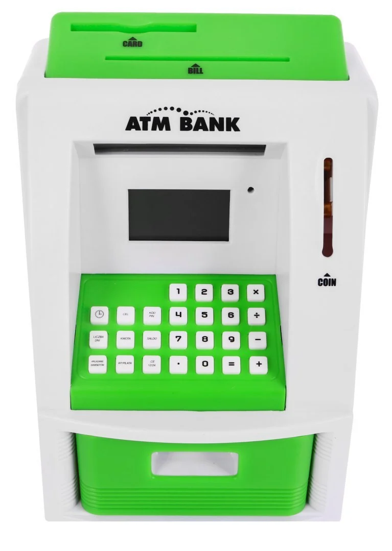 Bankomat Kasica Za Djecu 3+ Zeleni S Karticom I Pin Om 3
