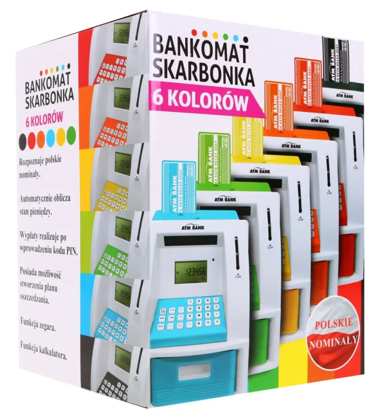 Bankomat Kasica Za Djecu 3+ Zeleni S Karticom I Pin Om 5