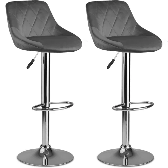 Barska Stolica Nerra S Naslonom, Set Od 2, Siva 1