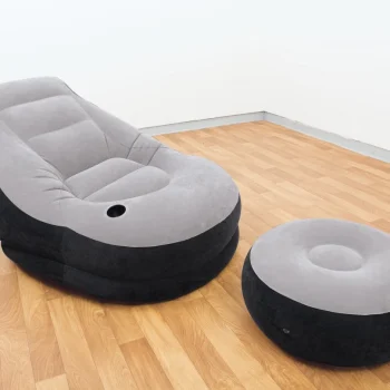 Baršunasta Fotelja S Tabureom 130 × 99 × 76 Cm Intex 68564 3