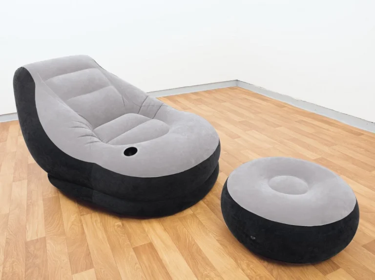 Baršunasta Fotelja S Tabureom 130 × 99 × 76 Cm Intex 68564 3