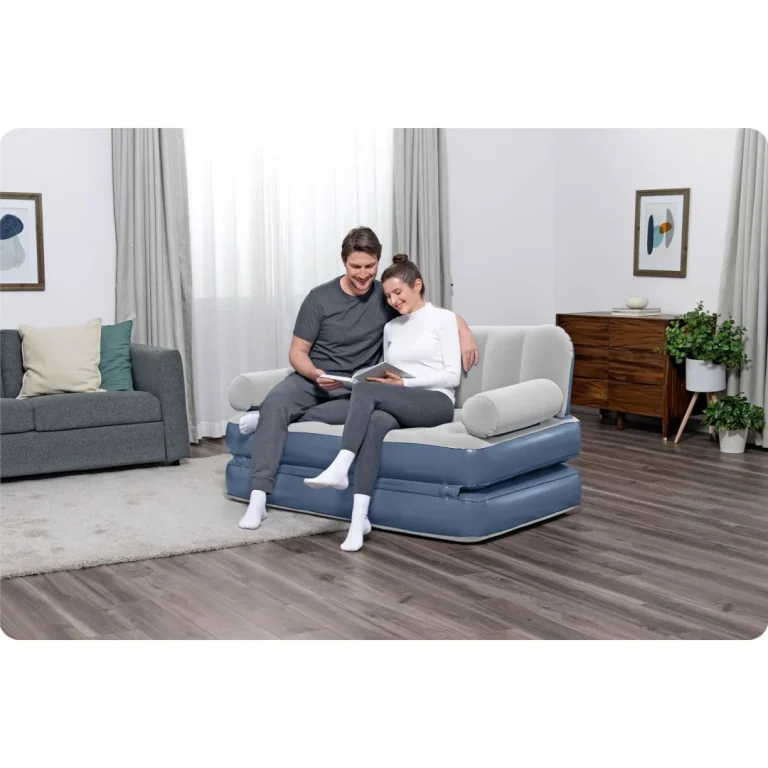 Baršunasta Sofa S Ugrađenom Električnom Pumpom 188 × 152 × 64 Cm Bestway 75079 8