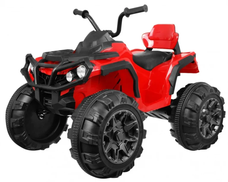 Baterijski Atv Quad Za Djecu Crveni + Eva Kotači + Mp3 Radio + Led + Spori Start, Crvena Quad Na Akumulator 1
