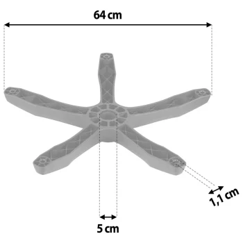 Baza Fotelje 320 Mm, Crna I Siva 3