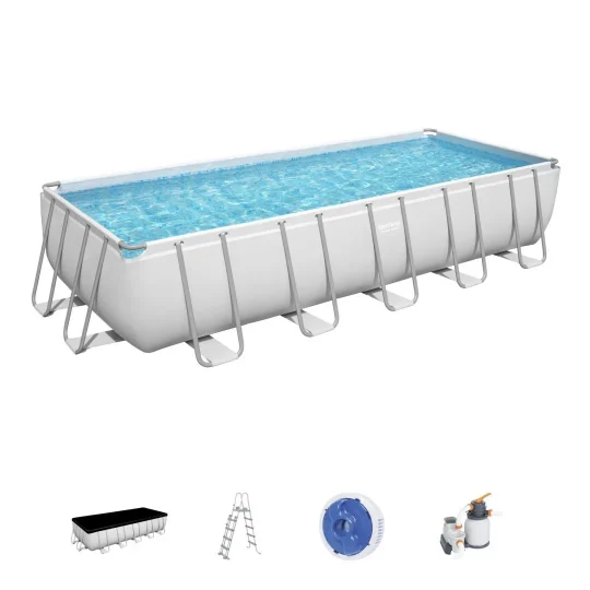 Bazen Power Steel 6 U 1 S Okvirom Bestway 640x274x132cm 21x9ft + Pumpa Za Pijesak 1