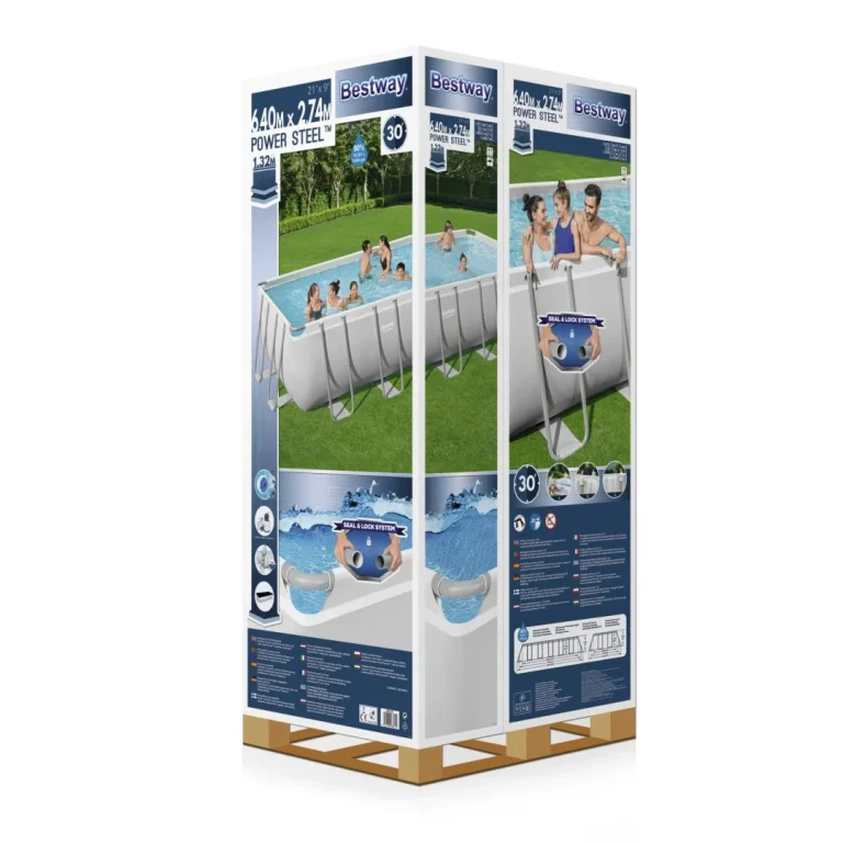 Bazen Power Steel 6 U 1 S Okvirom Bestway 640x274x132cm 21x9ft + Pumpa Za Pijesak 10