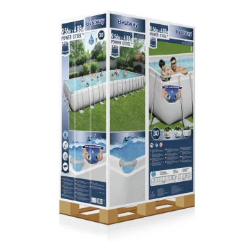 Bazen Power Steel 6 U 1 S Okvirom Bestway 956x488x132cm 31x16ft + Pumpa Za Pijesak 8