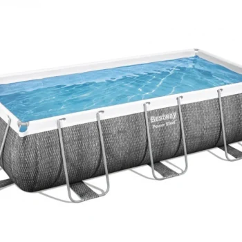 Bazen Power Steel Frame 404x201x100 Cm, Imitacija Ratana, 13x6 Stopa, Bestway 6 U 1 + Pumpa + 4