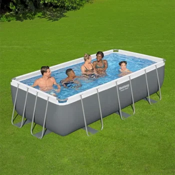 Bazen Power Steel Frame 404x201x100 Tamno Sivi 13x6ft Bestway 6u1 + Pumpa + Ljestve 10