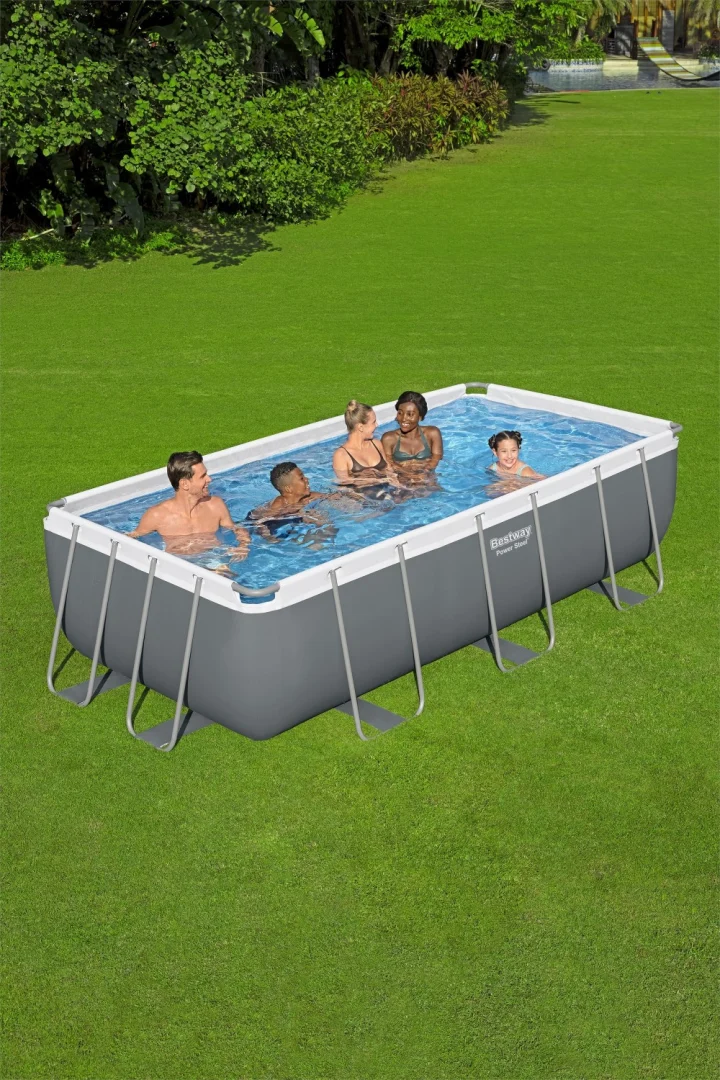 Bazen Power Steel Frame 404x201x100 Tamno Sivi 13x6ft Bestway 6u1 + Pumpa + Ljestve 10