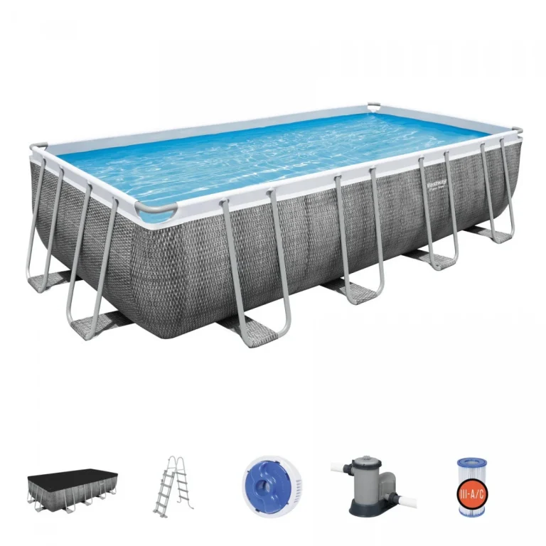 Bazen Power Steel Frame 549x274x122, Imitacija Ratana, 18x9 Stopa, Bestway 6u1 1