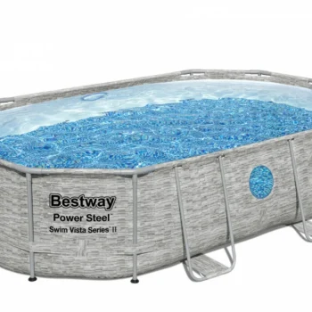 Bazen Power Steel Swim Vista Frame S Prozorom 488x305x107 16x10 Stopa Bestway 6 U 1 + Pumpa Za 2