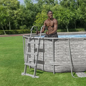 Bazen Power Steel Swim Vista Frame S Prozorom 488x305x107 16x10 Stopa Bestway 6 U 1 + Pumpa Za 5