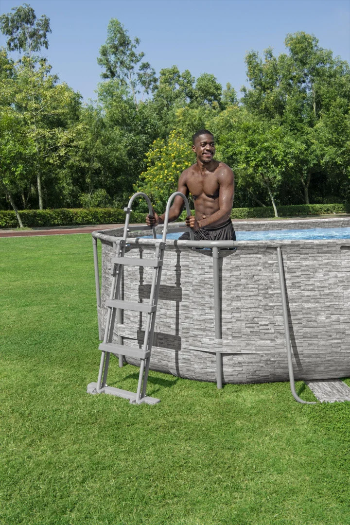 Bazen Power Steel Swim Vista Frame S Prozorom 488x305x107 16x10 Stopa Bestway 6 U 1 + Pumpa Za 5