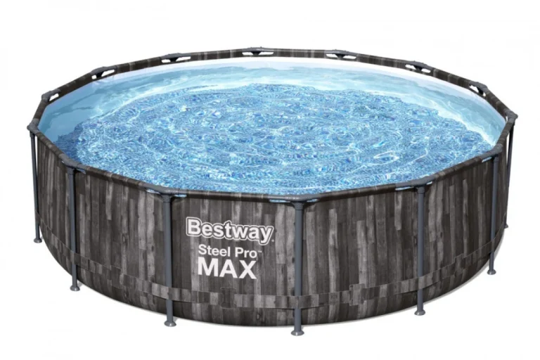 Bazen Steel Pro Max Frame 427x107 Cm, Imitacija Drva, 14 Ft, Bestway 5 U 1 + Pumpa + Ljestve 2