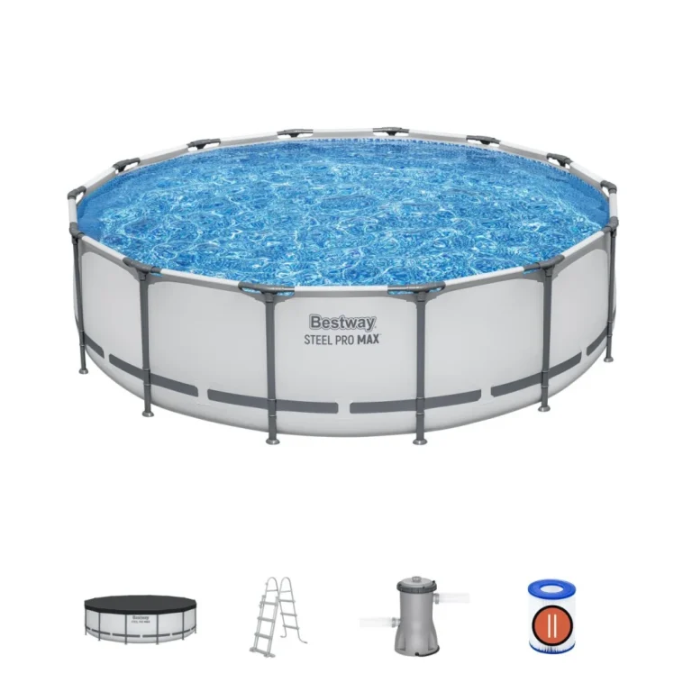Bazen Steel Pro Max Frame 427x107 Sivi 14ft Bestway 5u1 + Pribor 1