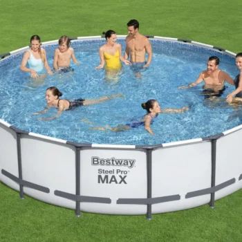 Bazen Steel Pro Max Frame 549x122 Sivi, 18ft Bestway 5u1 + Pumpa + Pokrov + Ljestve 3
