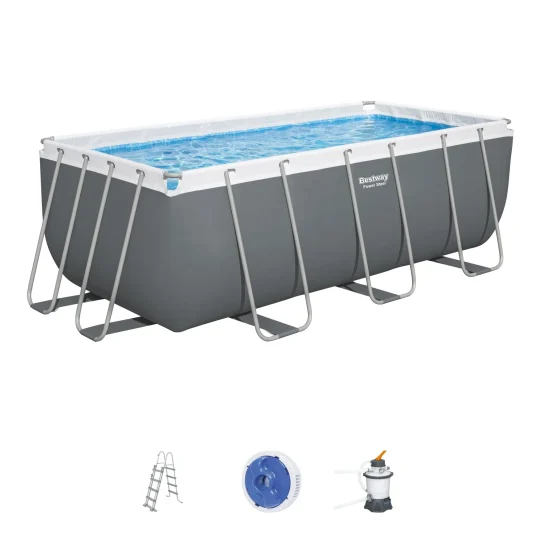 Bazen S čeličnim Okvirom Power 412x201x122 13x6ft Bestway 5u1 + Pumpa Za Pijesak 1
