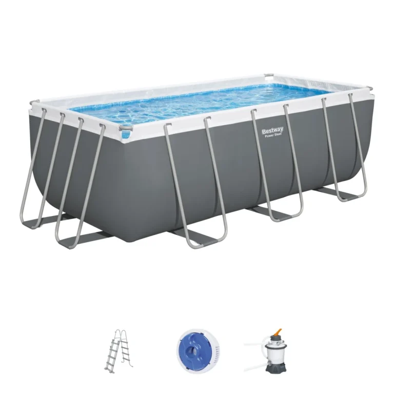 Bazen S čeličnim Okvirom Power 412x201x122 13x6ft Bestway 5u1 + Pumpa Za Pijesak 1