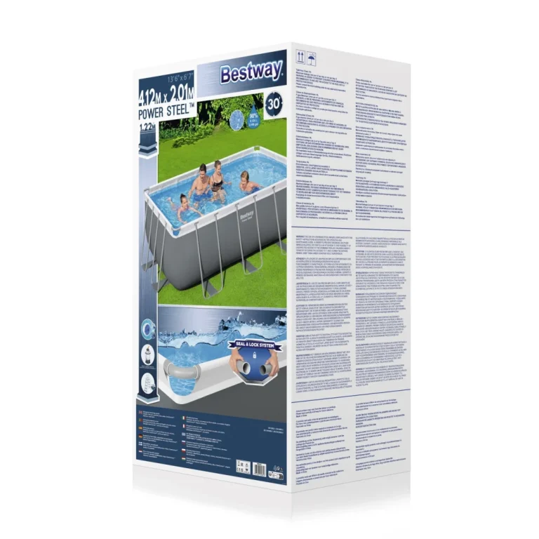Bazen S čeličnim Okvirom Power 412x201x122 13x6ft Bestway 5u1 + Pumpa Za Pijesak 13