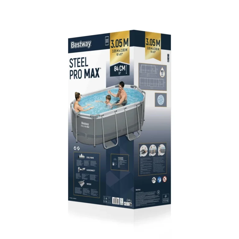 Bazen S čeličnom Konstrukcijom 305x200x84 10x6ft Bestway + 5u1 + Chemconnect 8