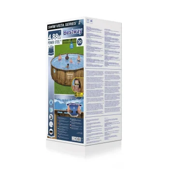Bazen S Okruglim Okvirom Power Steel Swim Vista Serije 488x122, 16 Stopa, Bestway 7 U 1 9