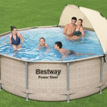 Bazen S Okvirom I Krovom Od čelika Bestway 396x107cm 13ft 2