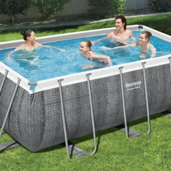 Bazen S Okvirom Od čelika Power Steel 412x201x122, Imitacija Ratana, 13x6 Stopa, Bestway 6u1 2