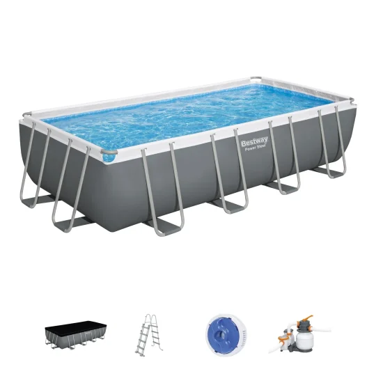 Bazen S Okvirom Od čelika Power Steel 549x274x122 18x9ft Bestway 6u1 + Pumpa Za Pijesak 1