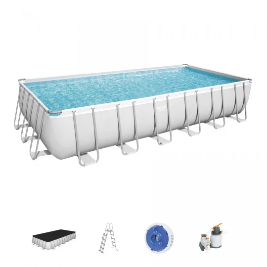 Bazen S Okvirom Od čelika Power Steel 732x366x132 24x9 Stopa Bestway 6u1+ Pumpa Za Pijesak 1