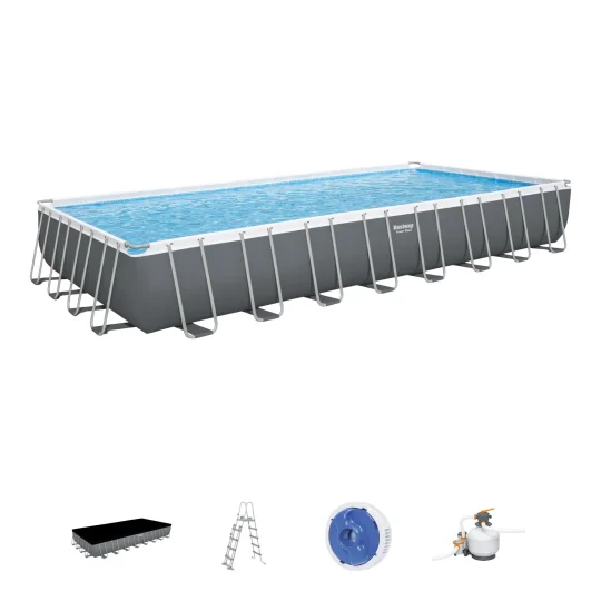 Bazen S Okvirom Od čelika Power Steel 956x488x132 31x16ft Bestway 6u1 + Pumpa Za Pijesak 1