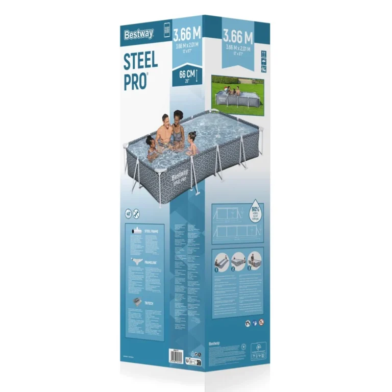 Bazen S Okvirom Od čelika Pro 366x201x66 Cm Bestway 10