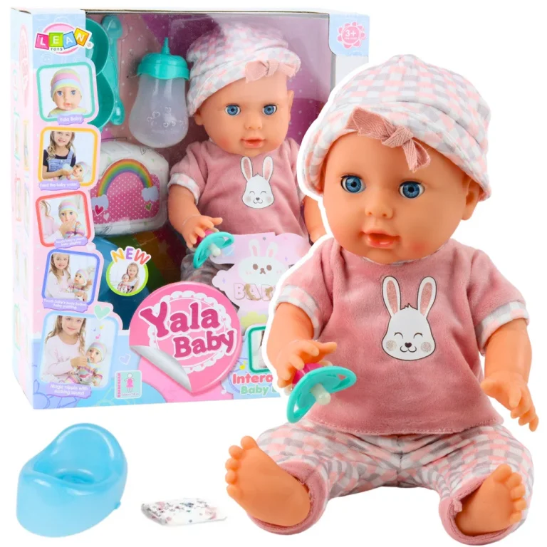 Beba Lutka S Pišanjem, Ružičasti Set Pribora, 35 Cm 1