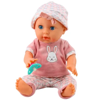 Beba Lutka S Pišanjem, Ružičasti Set Pribora, 35 Cm 3