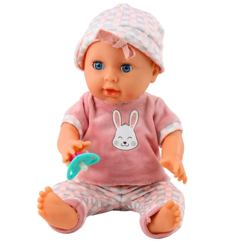 Beba Lutka S Pišanjem, Ružičasti Set Pribora, 35 Cm 3