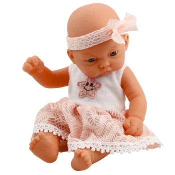 Beba Lutka U Ružičastoj čipkanoj Haljini, 24 Cm 3