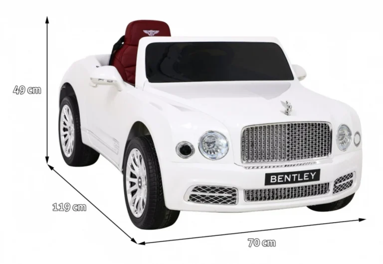 Bentley Mulsanne Baterija Bijela + Daljinski Upravljač + Eva + Spori Start + Mp3 Usb + Led 2